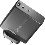 Promate GaNCharge-140W 140W USB-C GaN Charger with 140W Type-C Power Delivery 100W USB-C 3.0 Port 30W QC 3.0 USB Port - Black product image
