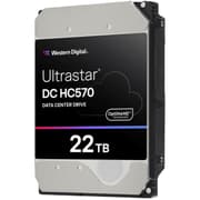 WD 22TB Ultrastar DC HC570 3.5" SATA 6Gbps Internal Data Center HDD,Up to 600 MB/s Data Transfer Rate, 512MB Cache, 2.5 Million Hours MTBF, 600000 Load/Unload Cycles product image