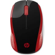 HP 200 USB Wireless Mouse with 1000 DPI Optical Sensor 2.4 GHz Wireless Cconnectivity Ambidextrous Design - Red product image