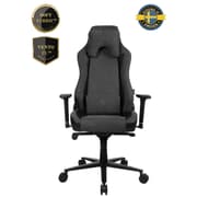 Arozzi Vernazza VENTO Top-tier Hybrid Furniture Fabric / PU Leather Details & Full Back Chair - Dark Grey product image