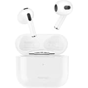 Promate FreePods-2 High Fidelity In-Ear Bluetooth v5.0 w/ Built-in Mic 25H Playback Time Auto Pairing & Wireless Charging Case - White product image