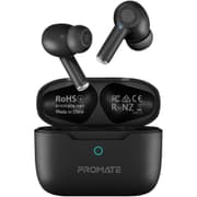 Promate ProPods True Wireless In-Ear Active Noise Cancelling Bluetooth v5.3 w/ Mic 25H Playback Time & Charging Case - Black product image
