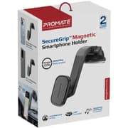 Promate MagMount-XL Car Phone Holder Magnetic Stick-On 360 Degree Cradle-Free Design Anti-Slip Grip & Magnetic Ring - Black product image