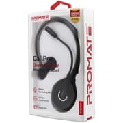 Promate Engage Bluetooth Headset Over the Head Headphone Noise Cancelling Mic & Built-In Control - Black product image