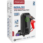 Promate Hexabolt 20 1500A/12V Car Jump Starter w/ 19200Mah Power Bank 10W Qi Charger Dual Qc 3.0 Ports - Black product image