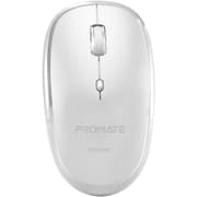Promate Hover Wireless Mouse 2.4Ghz Ergonomic Precision Tracking Optical Mouse w/ USB Nano Receiver 3 Adjustable Dpi Levels - White product image