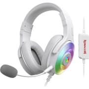 Redragon H350 RGB Wired Gaming Headset, Dynamic RGB Backlight - Stereo Surround-Sound - 50MM Drivers - Detachable Microphone, Over-Ear Headphones Works for PC/PS4/XBOX One/NS , White product image