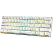 Redragon K630 Dragonborn 60% Wired RGB Gaming Keyboard, 61 Keys Compact Mechanical Keyboard with Linear Blue Switch, Pro Driver Support, White product image