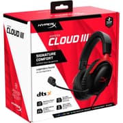 HyperX Cloud III Wired Angled 53mm Drivers DTS Memory Foam Durable Frame Ultra-Clear 10mm Mic USB-C & USB-A 3.5mm For PC, PS5, Xbox Series X|S - Red product image