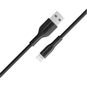 Promate XCord-Ai USB-A to Lightning Cable Super-Fast Charger 1M Anti-Tangle Silicone Cord - Black product image