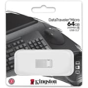 Kingston DataTraveler Micro 64GB USB Flash Drive Ultra-Small Premium Metal Design USB 3.2 Gen 1 Speeds up to 200MB/s product image