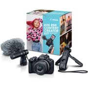 Canon EOS R50 Content Creator Kit Mirrorless Vlogging Camera 24.2 MP 4K Video RF-S18-45mm F4.5-6.3 IS STM Lens Stereo Microphone & Tripod Grip product image