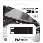Kingston DataTraveler 70 256GB Portable & Lightweight USB-C Flash Memory , Black product image
