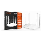 Tenda TX9 Pro Wi-Fi 6 Router AX3000 Dual Band (2.4 GHz / 5 GHz) 3 Port Gigabit Ethernet, WPA3 Network Security, Intel Chipset Dual-core processor 1.6 GHz +OFDMA, Parental Control - White product image