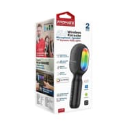 Promate VocalMic 5-in-1 Wireless Bluetooth Karaoke Microphone & Speaker With Dynamic RGB Lights Compatible With iOS, Android, Windows- Black product image