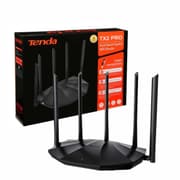Tenda TX2 Pro Wi-Fi 6 AX1500 Smart Wi-Fi Router, Dual Band Gigabit Wireless Internet Wi-Fi 6 Router, 5 * 6dBi High-Gain Antennas, 3 Gigabit LAN Ports, WPA3+OFDMA+MU-MIMO- Black product image