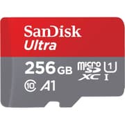 SanDisk 256GB Ultra microSDXC UHS-I Memory Card Up to 150 MB/s C10, U1, Full HD, A1, Micro SD Card product image