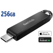 SanDisk 256GB Ultra USB Type-C up to 150MB/s Include Encryption, Backup & Recovery Apps Flash Drive For phones, laptops, & Tablets , Black product image