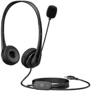 HP Stereo USB G2 Noise-Cancelling Mic with Vegan Leather Earcups, Flexible 3.5Mm Audio Jack, Laptop/Pc/Office/Home Use, in-Line Volume Control product image