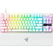 Razer Huntsman V3 Pro TKL Esports Analog Optical Switches Rapid Trigger & Adjustable Actuation Media Keys & Dial Doubleshot PBT Keycaps Wrist Rest - White product image