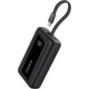 Anker A1688 Zolo Portable Charger, 10,000mAh 30W Power Bank with Built-in Lanyard USB-C Cable for Travel, Fast Charging Battery Pack - Black product image