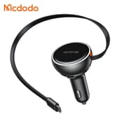 Mcdodo CC-485 FreeGo Retractable Cable 80cm PD 80W Charger in Car 3 Output PD3.0 QC4+ PPS AFC PD 45W Car Charger with USB C Cable product image