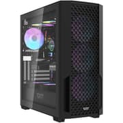DarkFlash DF2100 Computer Case E-ATX/ATX/M-ATX/ITX, 4x pre-installed ARGB Fans, up to 360mm Radiators & 11x 120mm Fans Support, SPCC + ABS, 3x USB-A / 3.5mm Audio Jack Port - Black product image