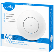 Cudy AP1300 AC1200 Gigabit Access Point Gigabit RJ45 Mesh Support Beamforming MU-MIMO PoE or DC Powered 12V DC Power Adapter Included product image