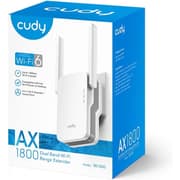 Cudy RE1800 AX1800 Mesh WiFi 6 Extender WiFi 6 Covers up to 2000 sq.ft & 30 Devices Dual Band up to 1.8Gbps Speed AP Mode Gigabit Port product image
