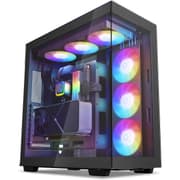 DeepCool CH780 ATX+ Panoramic Dual Chamber w/ Vertical Mount & Gen 4 Riser Cable Tempered Glass 3x Trinity 140mm ARGB Fans - Black product image