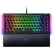 Razer BlackWidow V4 75% Mechanical Hot-swappable Compact & Durable Chroma MF Roller & Media Keys Wrist Rest Orange Tactile Switches - Black product image