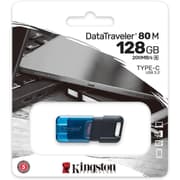 Kingston DataTraveler 80 M 128GB USB-C Flash Drive USB 3.2 Gen 1 Up to 200MB/s product image