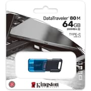 Kingston DataTraveler 80 M 64GB USB-C Flash Drive USB 3.2 Gen 1 Up to 200MB/s product image