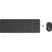 HP 330 Wireless Black Keyboard & Mouse Set 2.4GHz Wireless Connection 1600 DPI USB Receiver LED Indicators Arabic/English - Black product image