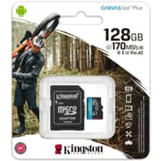 Kingston 128GB microSDXC Canvas Go Plus 170MB/s Read UHS-I C10 U3, V30 Memory Card product image