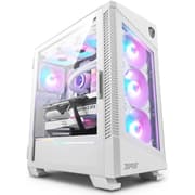 MSI MPG Velox 100R Mid-Tower Case Tempered Glass 4x 120mm ARGB Fans Liquid Cooling Support up to 360mm Radiator Mesh Panel for Optimized Airflow - White product image