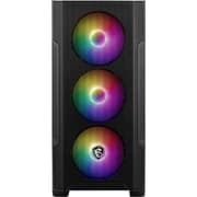 MSI MAG FORGE M100R Micro-ATX Tower Tempered Glass 4x 120mm ARGB w/ Hub Controller Fans Magnetic Dust Filter - Black product image