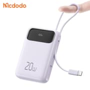 MCDODO MC-324 PD 20W Power Bank with USB C Cable 10000mAh Phone Battery Pack Portable Charger - Purple product image
