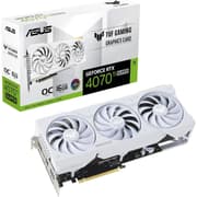 ASUS TUF Gaming NVIDIA GeForce RTX 4070 TI SUPER OC Edition 16GB GDDR6X Gaming Graphics Card Lower Temps & Enhanced Durability - White product image