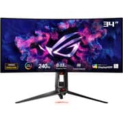 ASUS ROG Swift PG34WCDM 34” OLED Ultrawide 800R Curved 4K 240Hz 0.03ms HDR 400 G-SYNC Compatible Custom Heatsink w/ KVM, USB-C , HDMI 2.1 product image