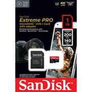 SanDisk Extreme Pro 1TB microSDXC UHS-I V30 200MB/s Read 140MB/s Write Memory Card for 4K Video on Smartphones Action Cams & Drones product image
