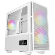 Deepcool CH360 Digital Micro Tower High Air Flow w/ 2x140mm + 1x120mm ARGB Fans Real-time Dual Status Digital Display - White product image