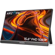 ARZOPA Portable Monitor 15.6'' IPS Full HD 1080P Ultra-Slim Portable Monitor with Kickstand For PC, MAC, Phone, Xbox, PS5 - USB C & HDMI Connectivity product image