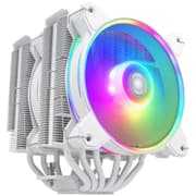 Cooler Master Hyper 622 Halo Dual Tower Air Cooler Halo² Fan Dual Loop ARGB Aluminum Top Cover 6 Heat Pipes 154mm Tall - White product image