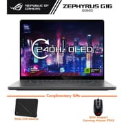 ASUS ROG Zephyrus G16 (2024) GU605MI Intel Core Ultra 9 AI Boost NPU 16-Core w/ Nvidia RTX 4070 8GB & 2.5K OLED 240Hz Display - Gray product image