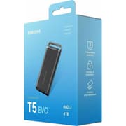 SAMSUNG T5 EVO 4TB Portable External SSD USB 3.2 Gen 1 Seq. Read Speeds Up to 460MB/s For Gaming & Content Creation - Black product image