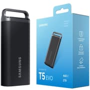 SAMSUNG T5 EVO 2TB Portable External SSD USB 3.2 Gen 1 Seq. Read Speeds Up to 460MB/s For Gaming & Content Creation - Black product image