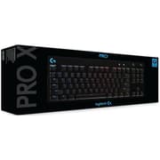 Logitech G Pro X TKL Wired Mechanical Swappable Switches LIGHTSYNC RGB Detachable Cable 12 Programmable F-keys GX Blue Clicky Switches - Black product image