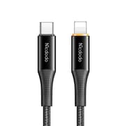MCDODO CA-9960 Type-C to Lightning 1.2M PD20W Smart Indicator Light Fast Charging Data Cable Black product image