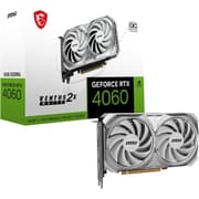 MSI Gaming GeForce RTX 4060 Ventus 2X White 8GB GDRR6 TORX Fan 4.0 Ada Lovelace Architecture Graphics Card product image